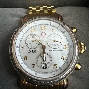 Michele | Accessories | Michele Csx Mw3c0 Diamond Watch Gold  display picture 1